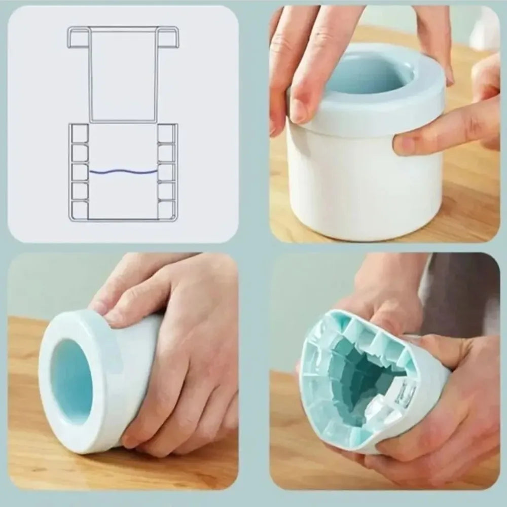 Silicone Ice Cube Mold Round Ice Bucket Summer Homemade DIY Refrigerator Freeze Ice Maker Creative Ice Cube Mold Barware Tools